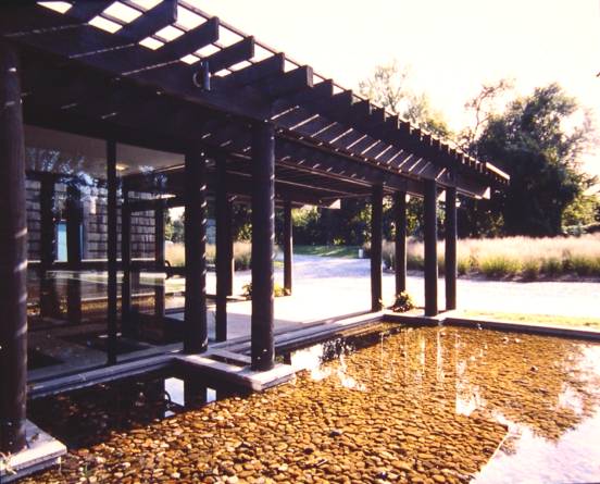 Quiet water at Adat Shalom's entry