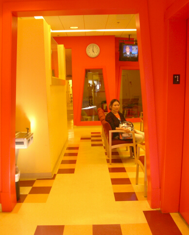 Waiting area at La Clinica del Pueblo